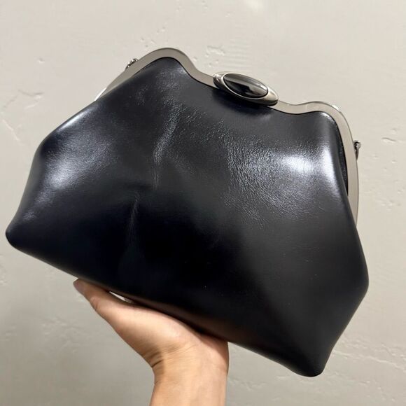 Premium Oil Wax Cowhide Handmade Custom Metal Frame Handbag & 2 Strap Styles - Picture 13 of 16